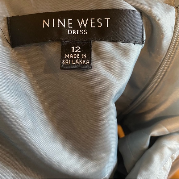 NWT Nine West Dew Drop Fit & Flare Silver Tank Dress Size 12 - Picture 14 of 15